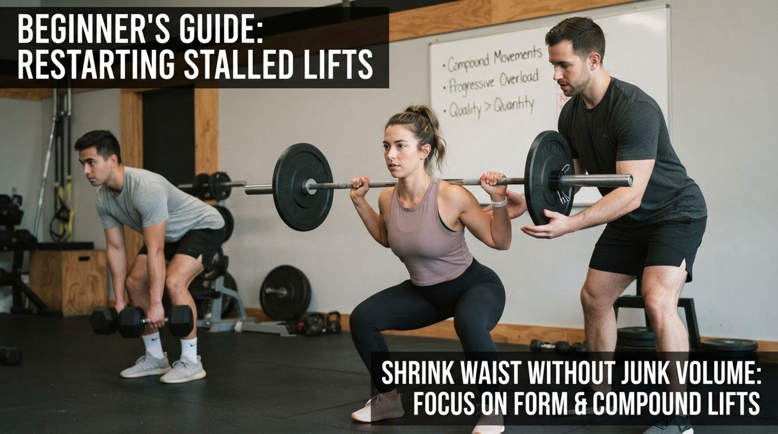 Beginner Lifters Restart Stalled Lifts and Shrink Their Waist Without Junk Volume