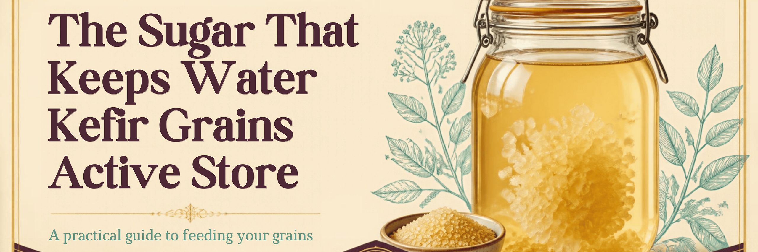 The Sugar That Keeps Water Kefir Grains Active Store