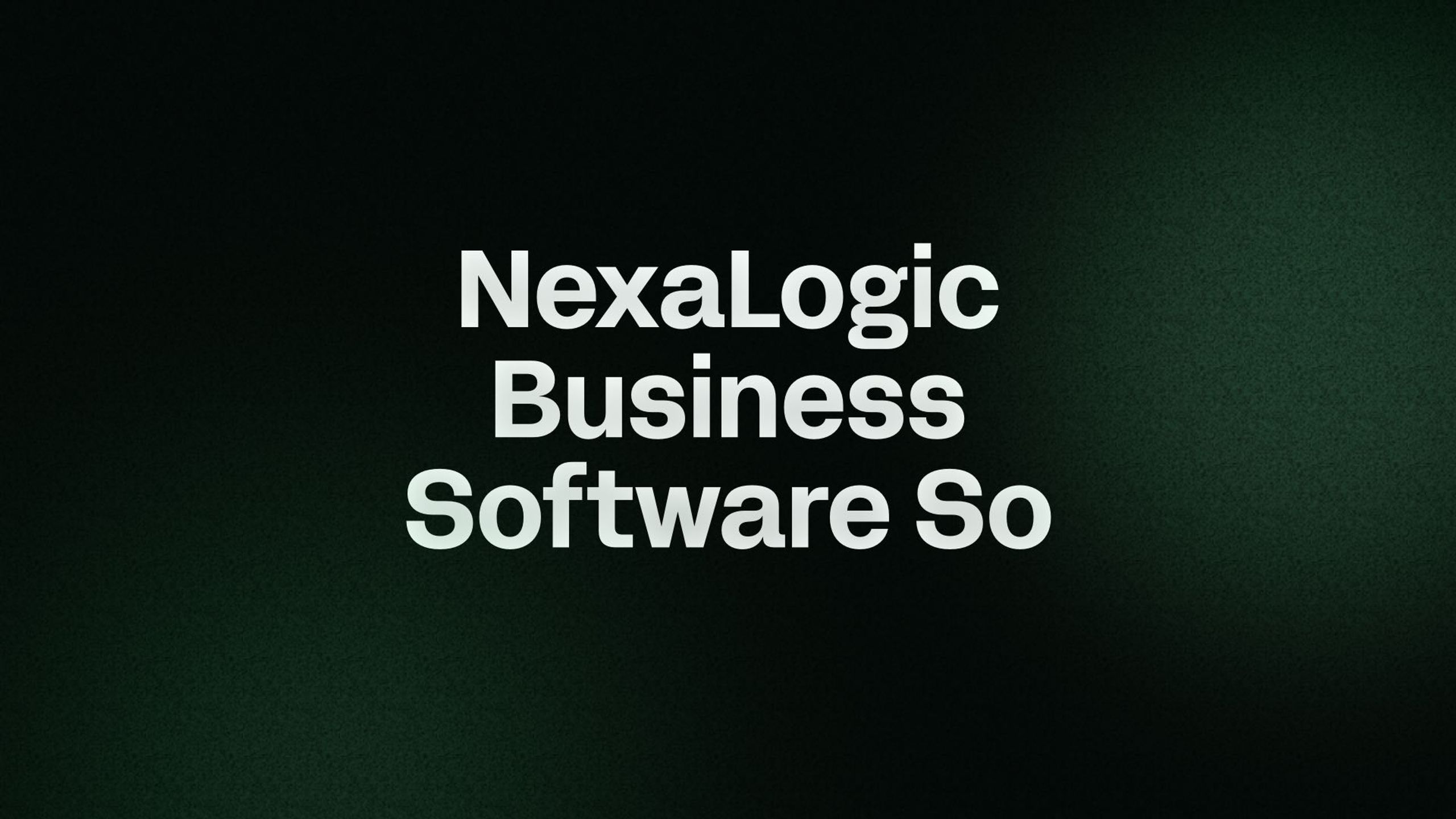 NexaLogic Business Software So