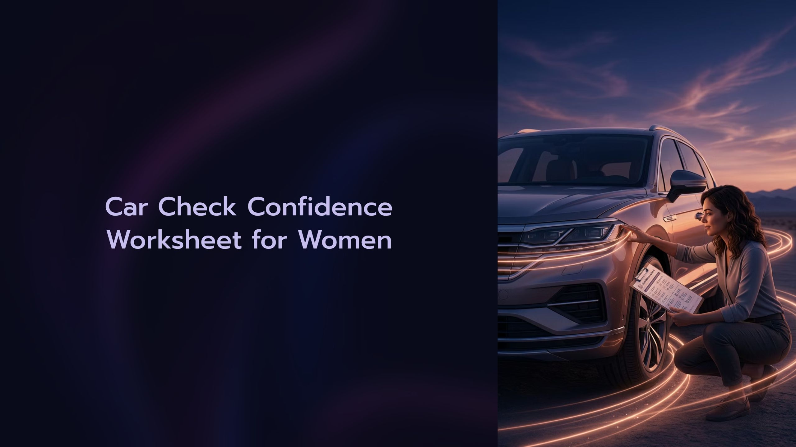 Car Check Confidence Worksheet for Women