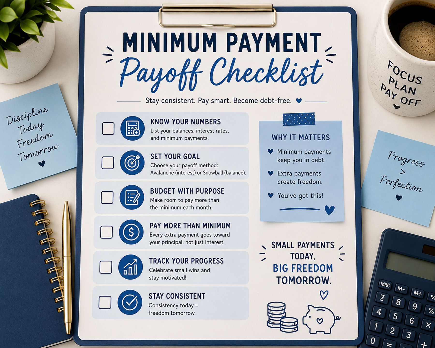 Minimum Payment Payoff Checklist
