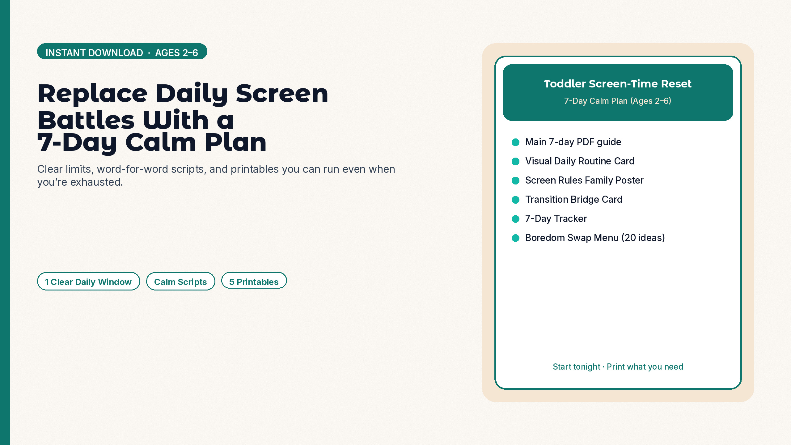 Little Calm Plans