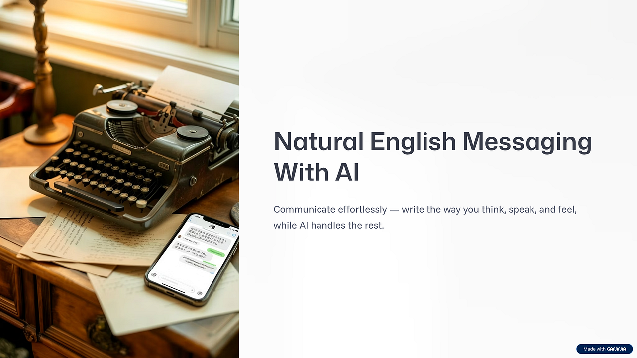 Natural English Messaging With AI