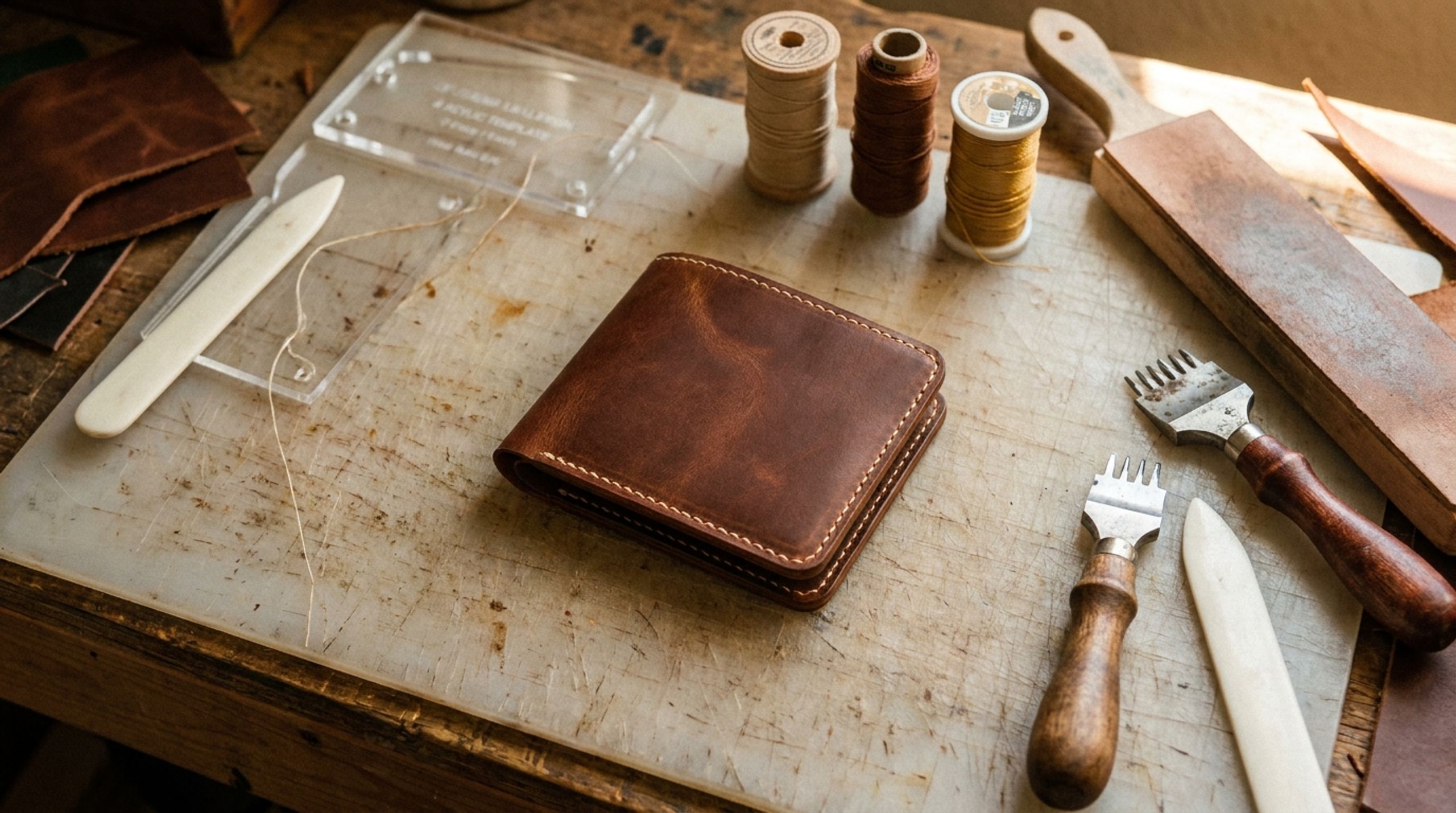 Hand-Stitched Leather Bifold Wallet Masterclass