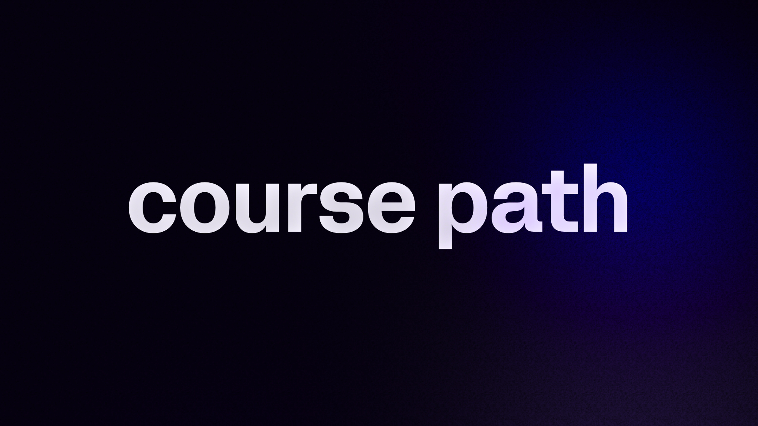 course path 