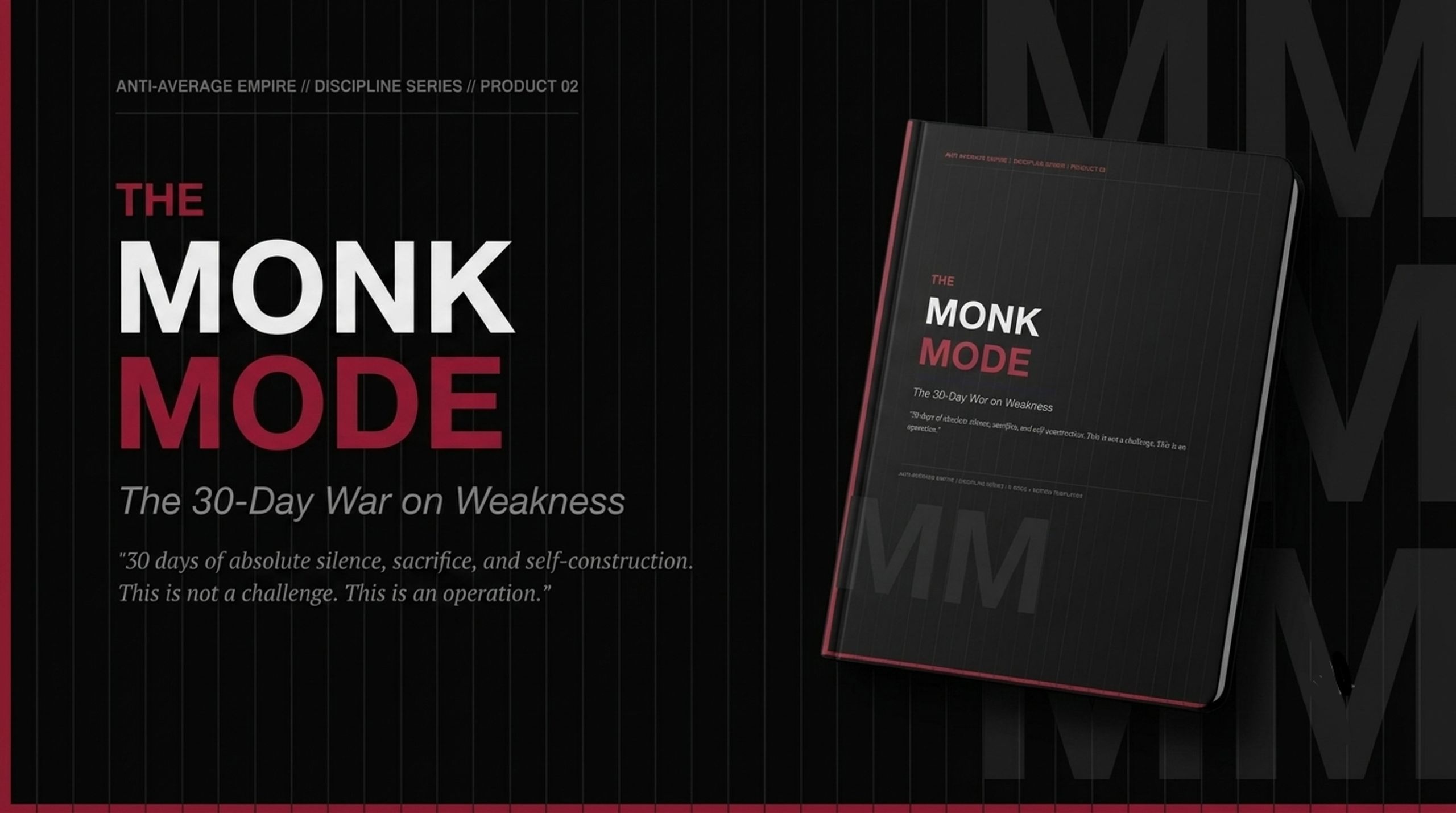 Monk Mode: The 30-Day War on Weakness (e-book)