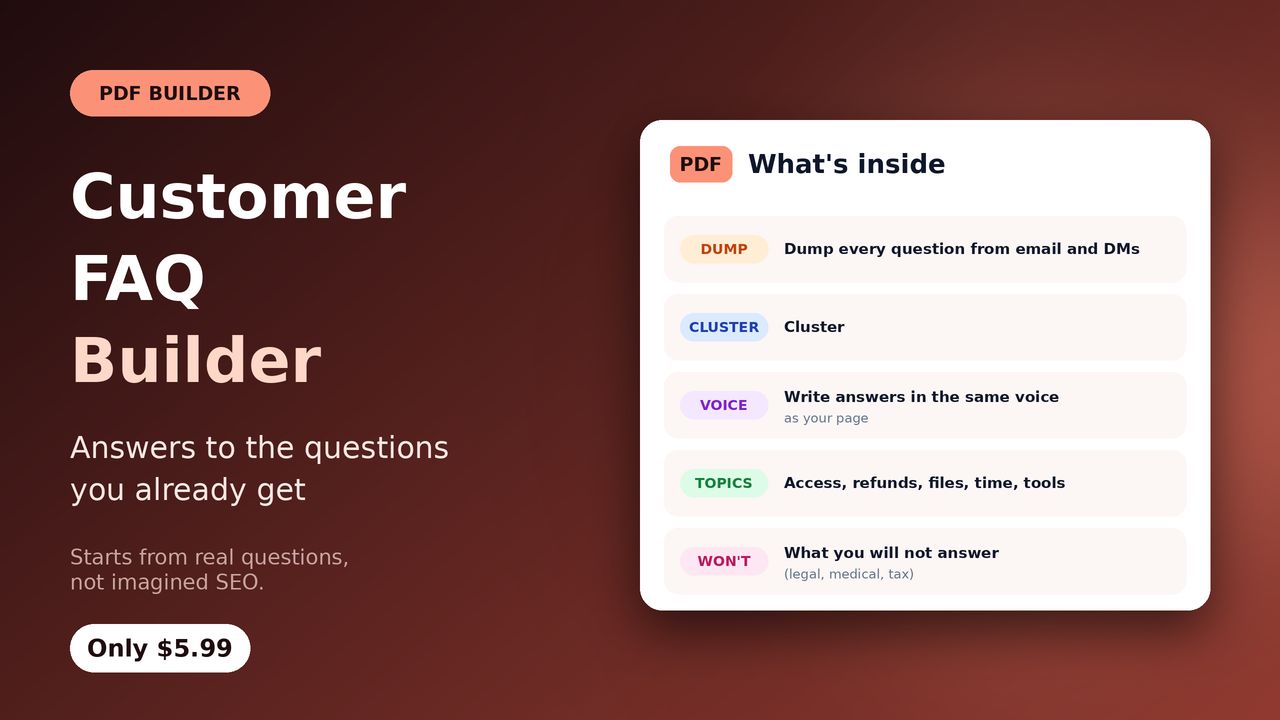 Customer FAQ Builder