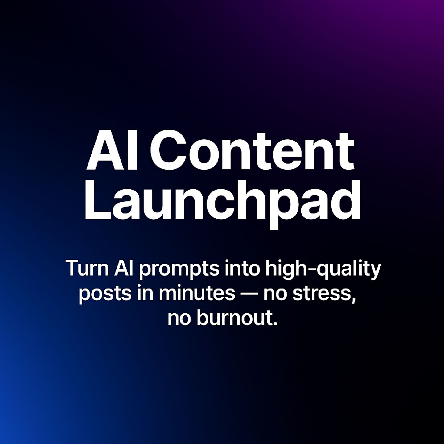 AI Content Launchpad