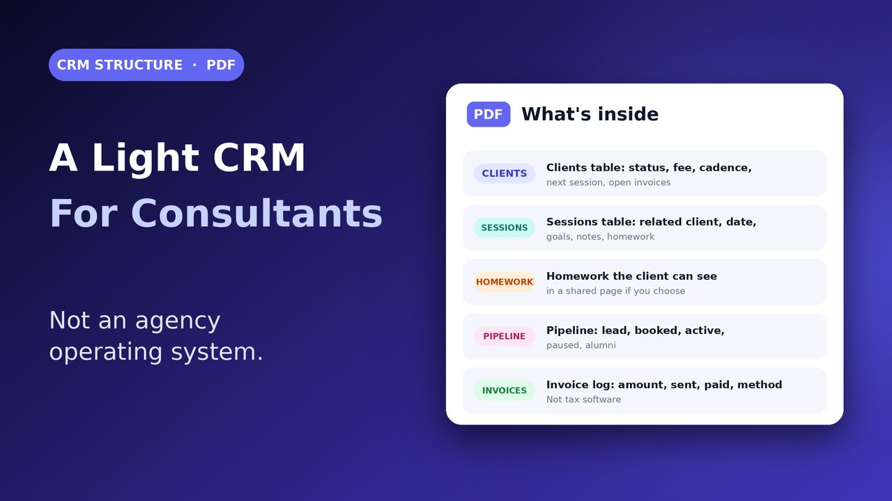 Consultant Session Notes CRM (Notion)