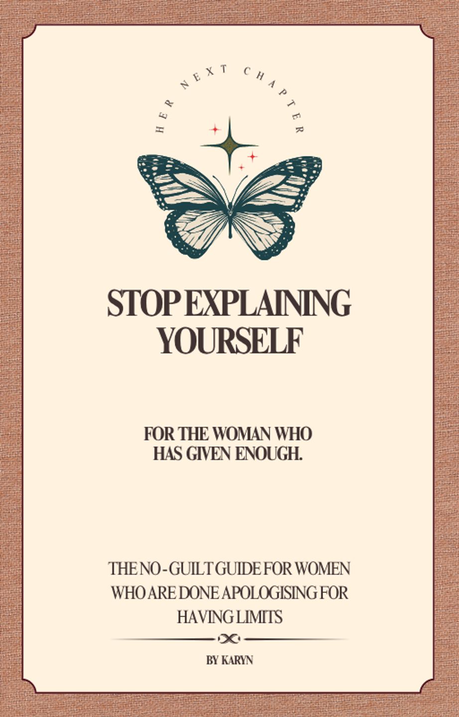 Stop Explaining Yourself