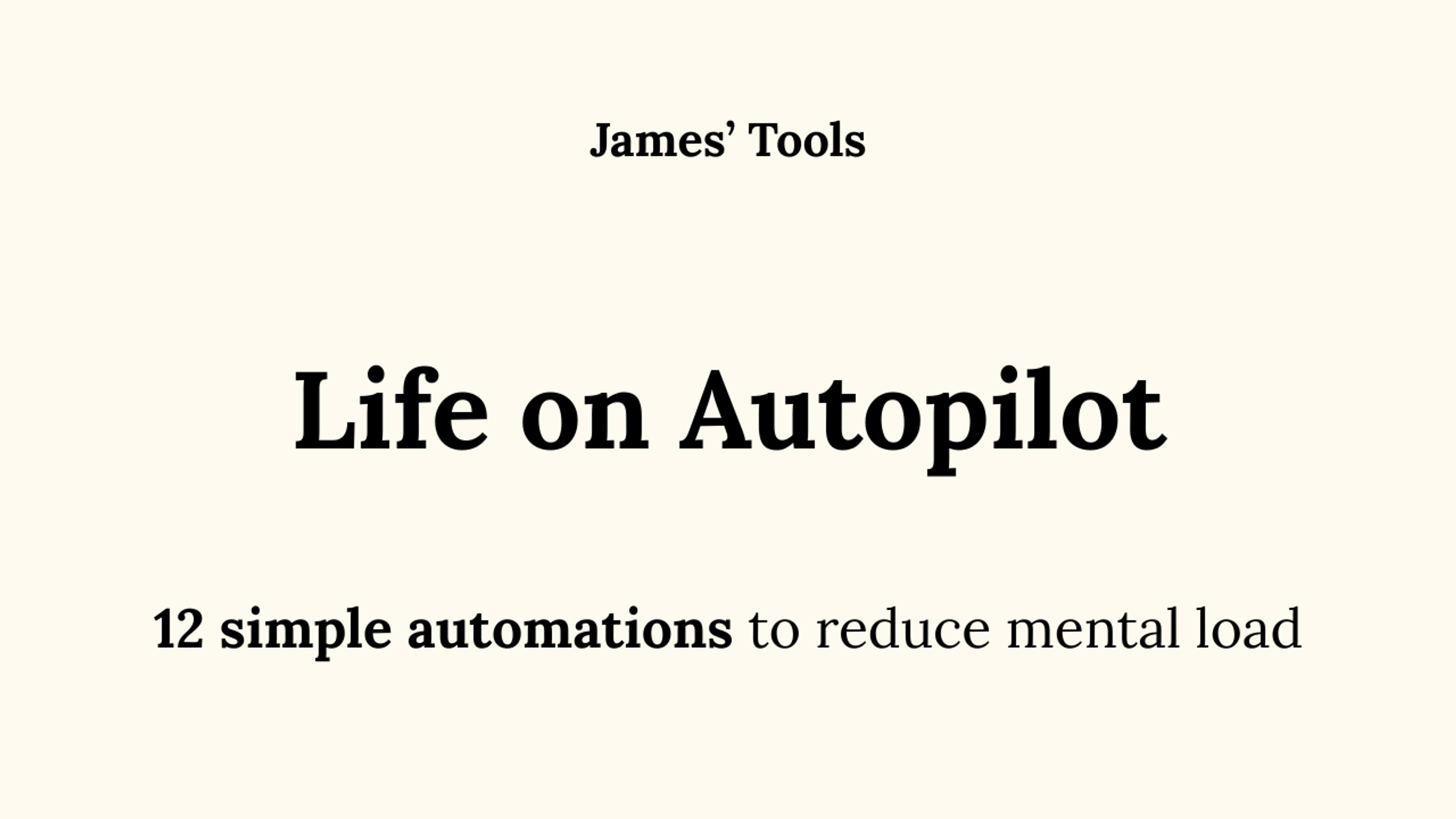 James' Tools