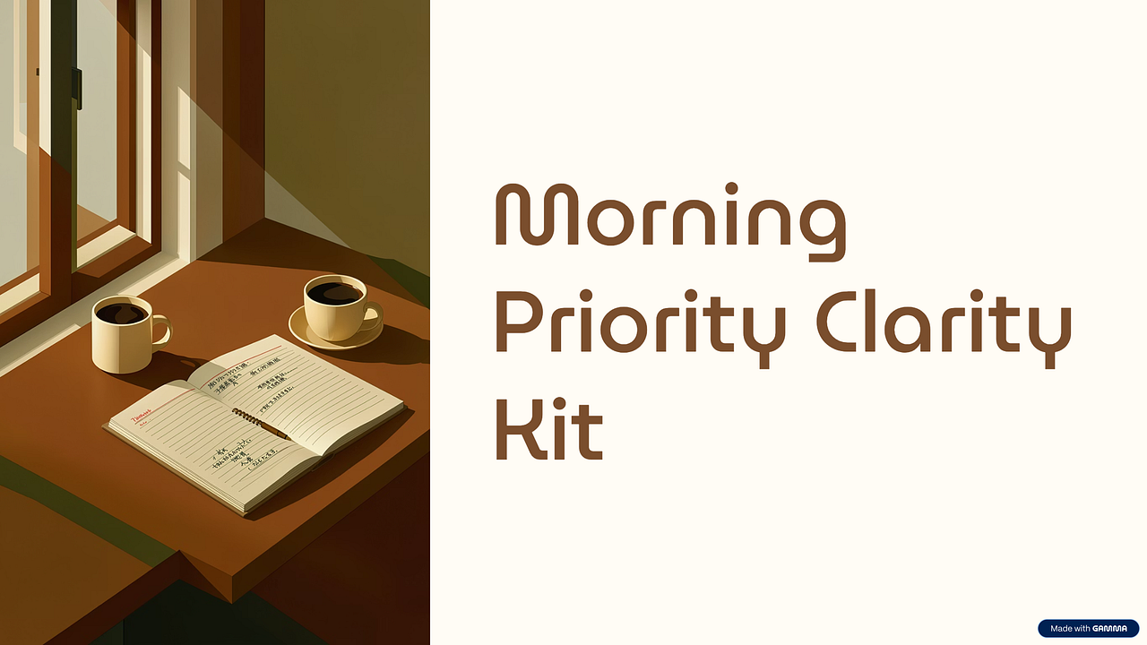Morning Priority Clarity Kit