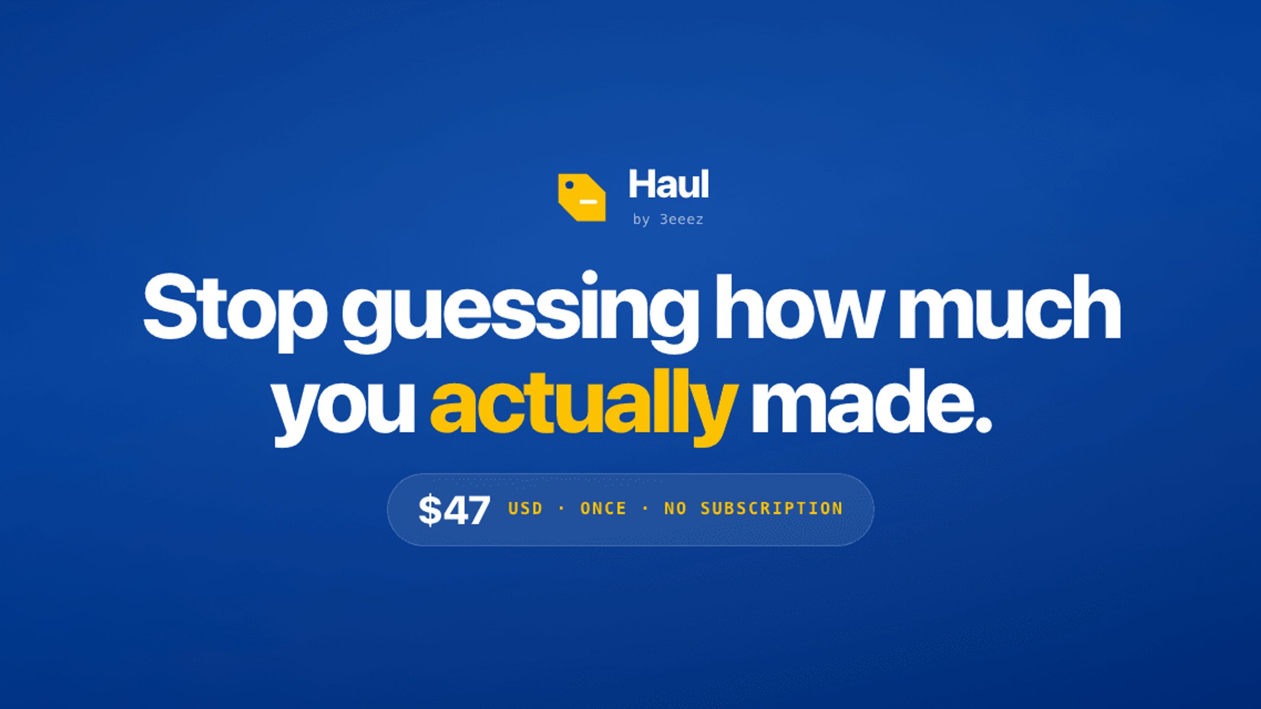Haul by 3eeez
