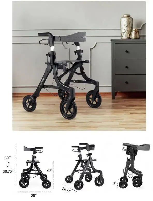 Triumph Black Compact Rollator
