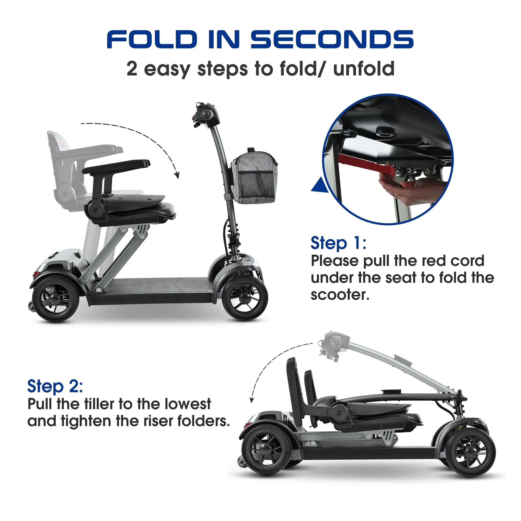 Metro Mobility Air Traveller folding 4-wheel mobility scooter