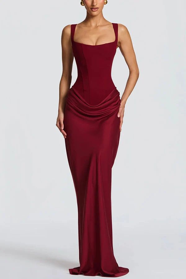 Éléonore | Robe Maxi Col Carré