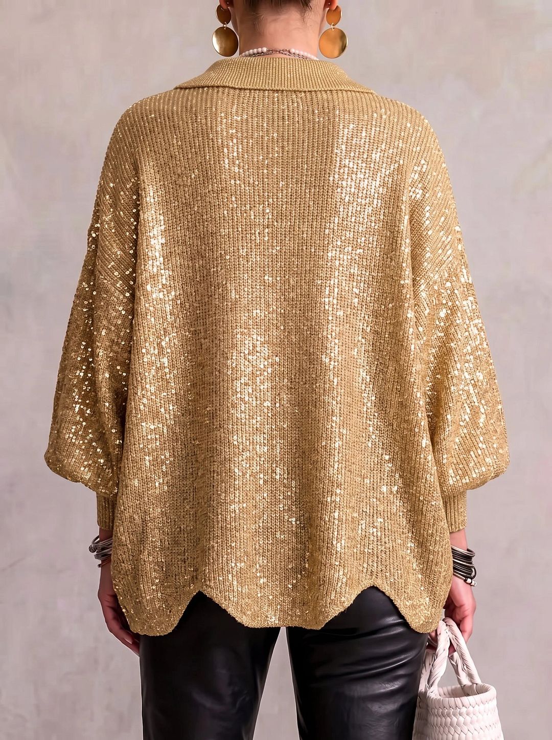 Capucine - Cardigan Boutonné Oversize à Col