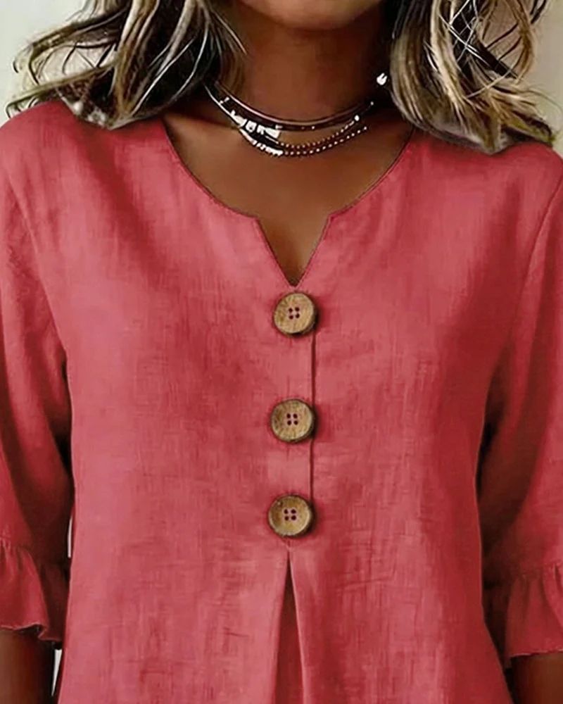 Sophie | Blouse boutonnée à volants