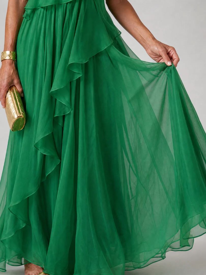Thérèse | Robe Maxi À Une Épaule À Volants