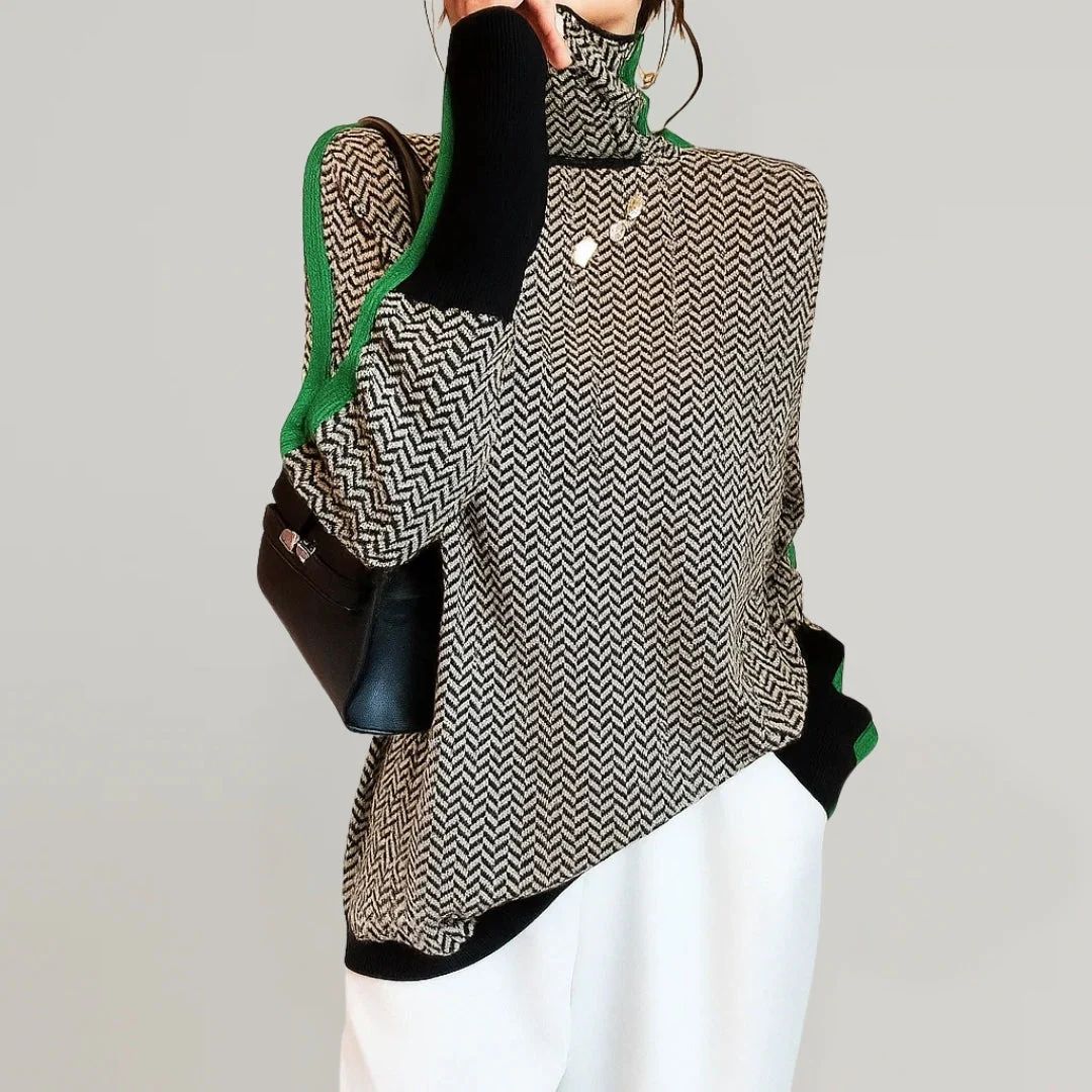 Ninon | Pull Col Montant Rayé