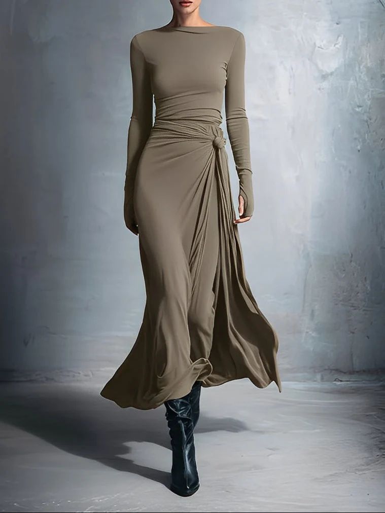 Naomie | Robe Maxi à Nœud Latéral