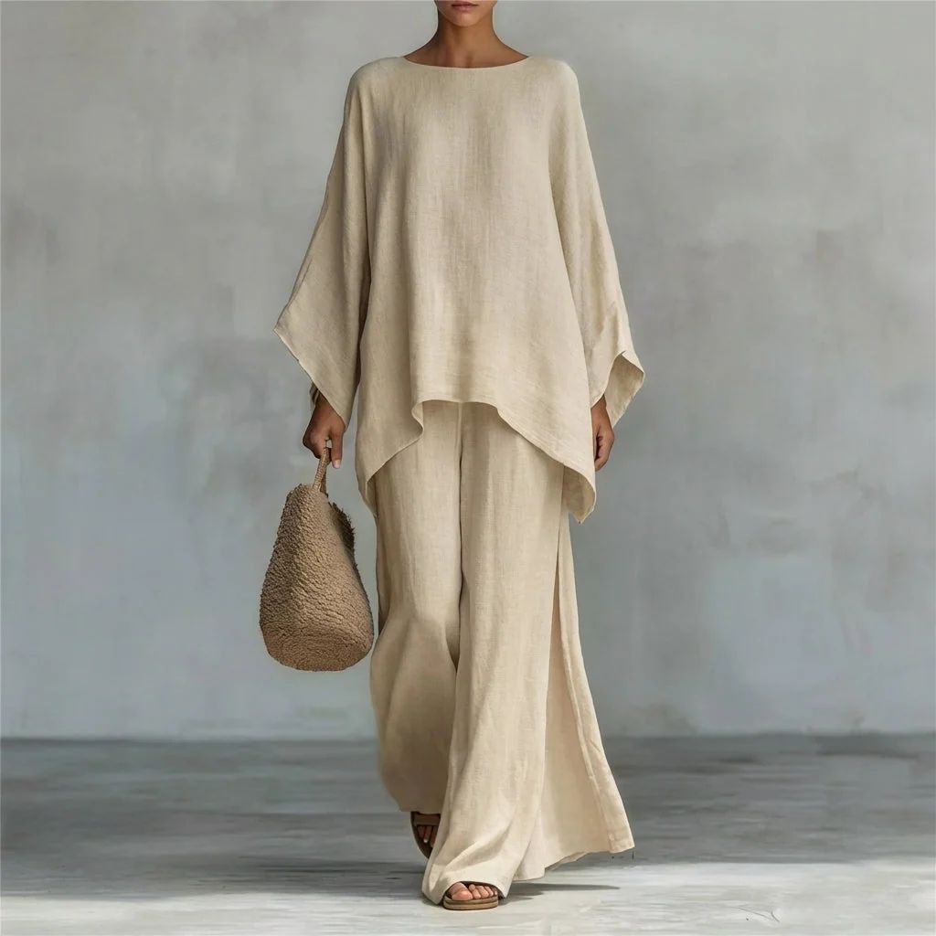 Christine | Ensemble Deux Pièces à manches longues et pantalon large