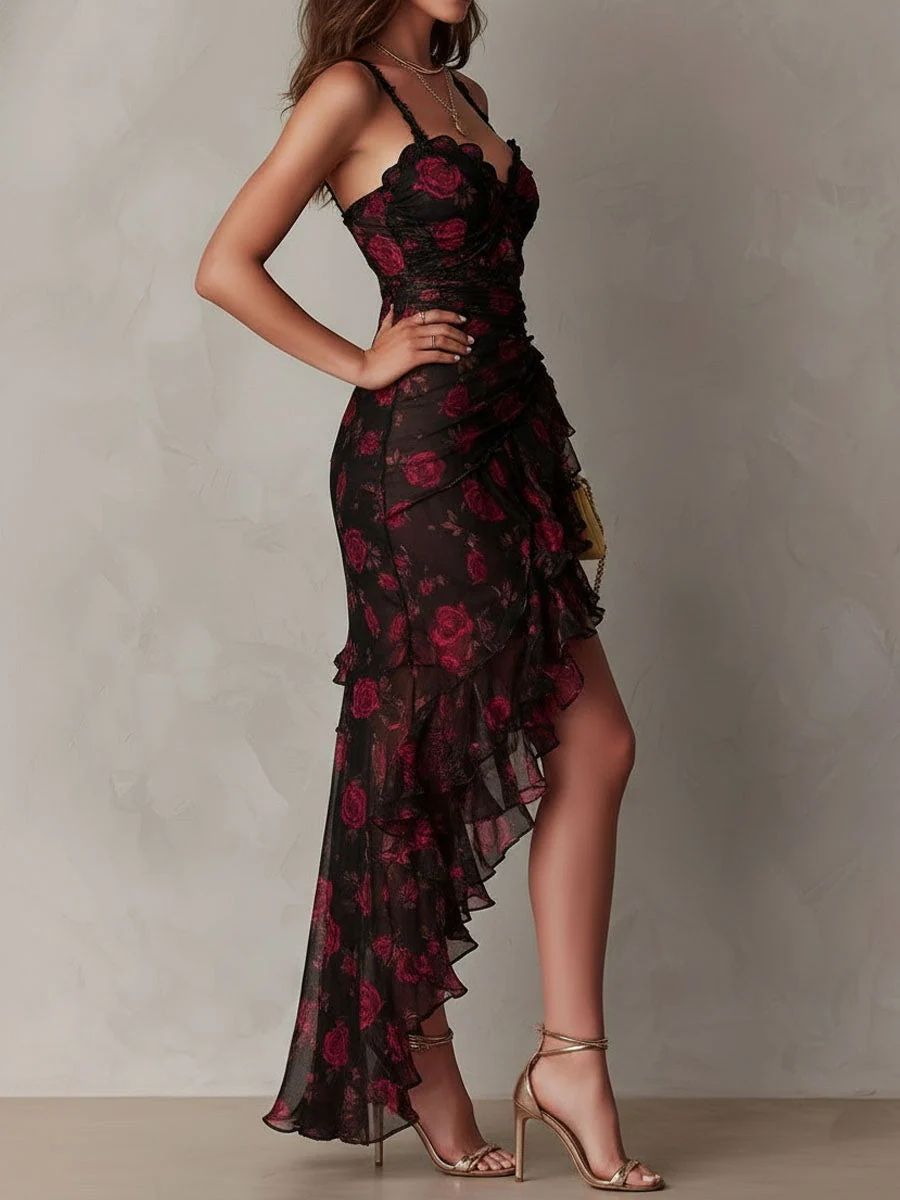 Lucienne | Robe Midi Boho Fleurie