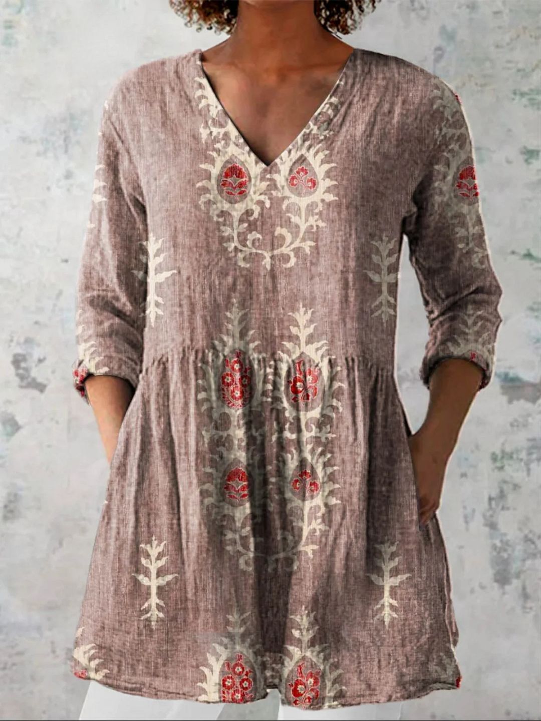 Maeve | Blouse longue à col en V