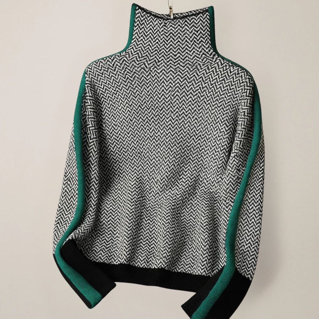 Ninon | Pull Col Montant Rayé