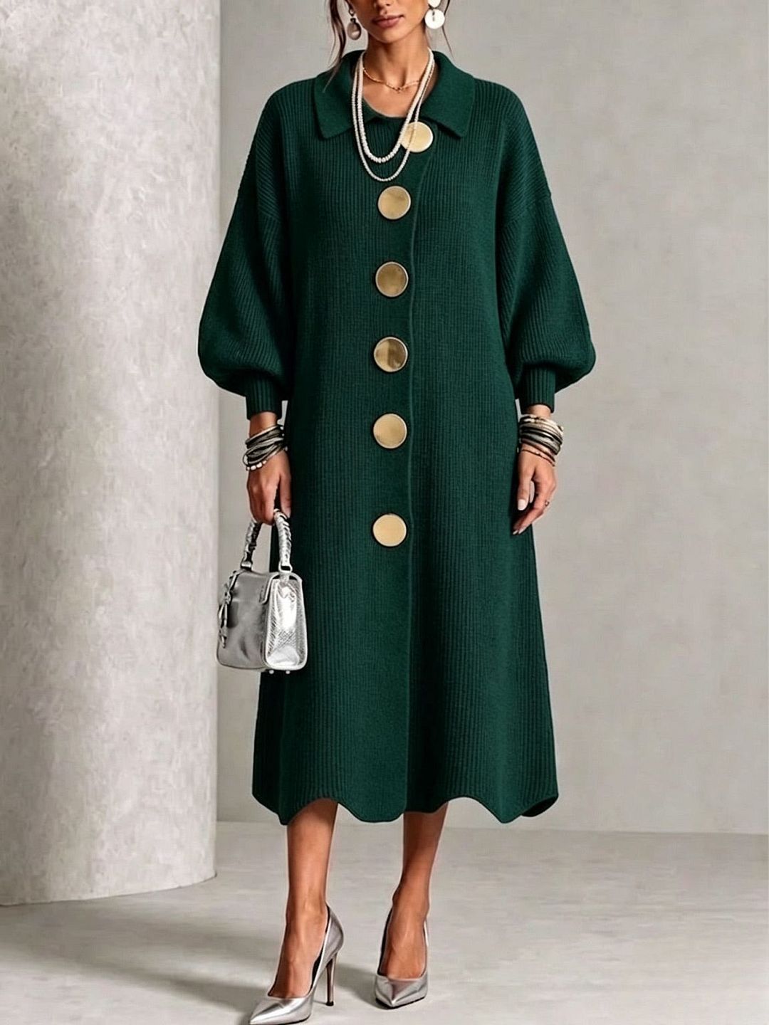 Sienna - Long Sleeve Button-Down Dress