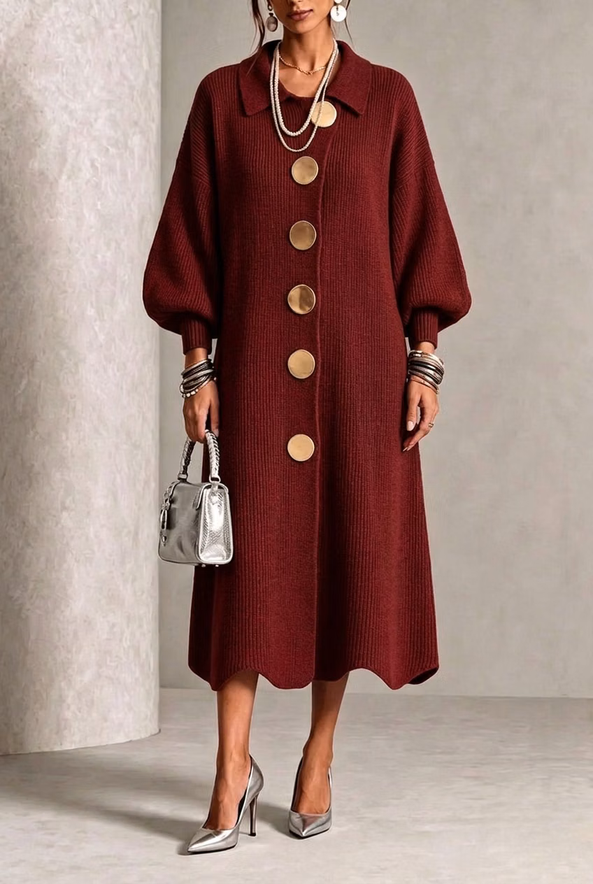 Sienna - Long Sleeve Button-Down Dress