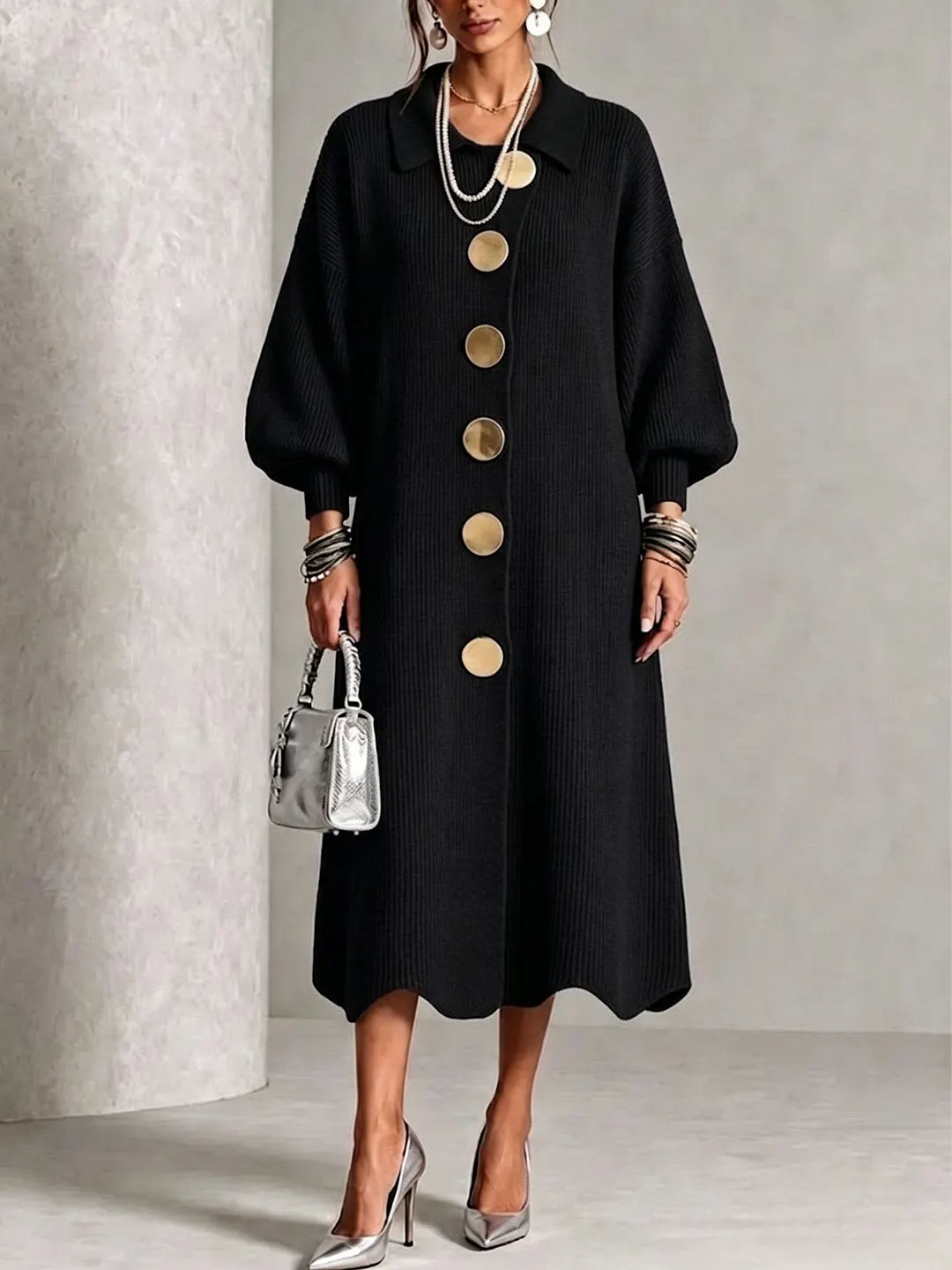 Sienna - Long Sleeve Button-Down Dress