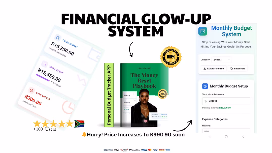 Step‑by‑step money management framework • Simple tools to track income, expenses and savings • Helps you break bad money habits • Built for people who want structure, not hype