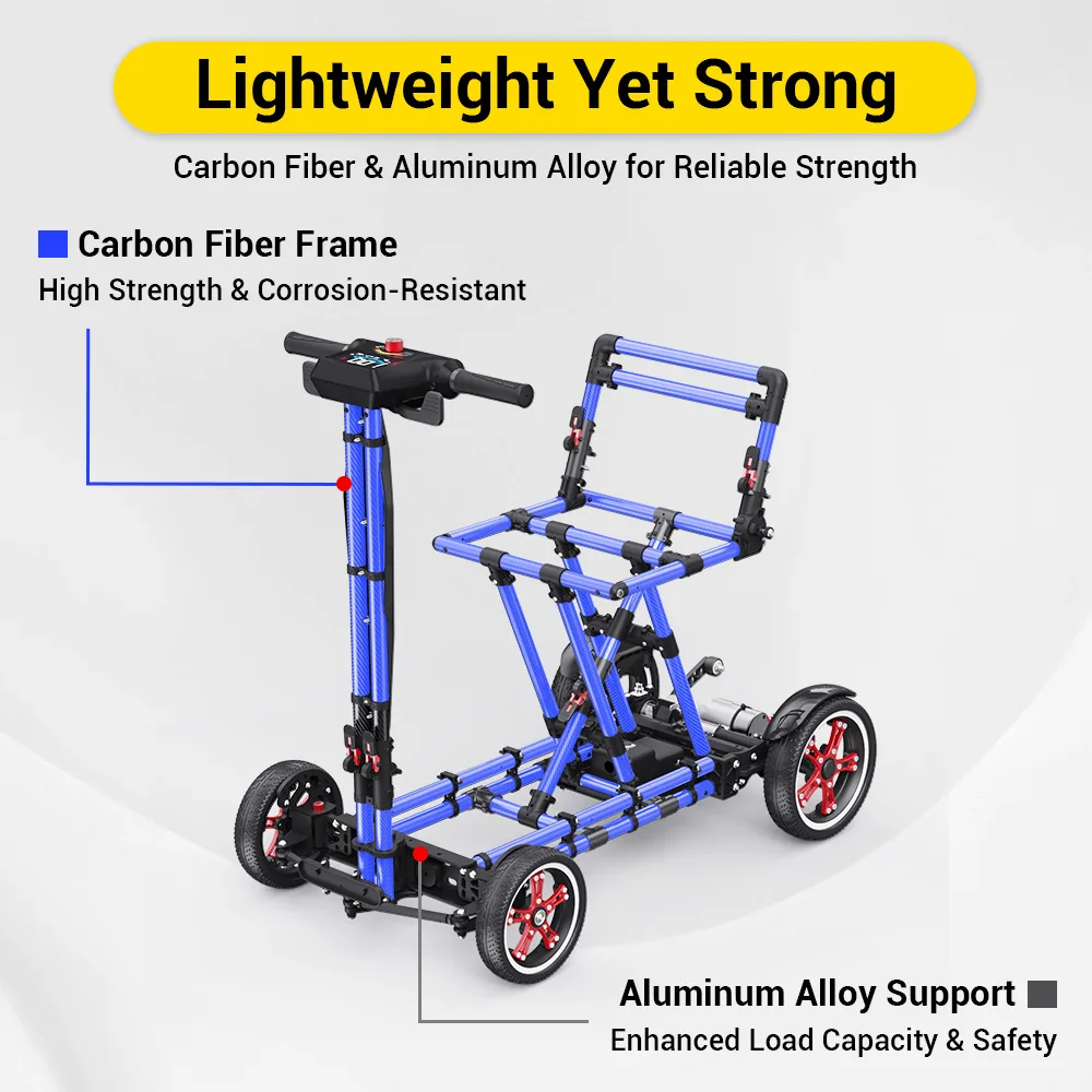 EASWE M20 carbon fiber mobility scooter, folding, in black