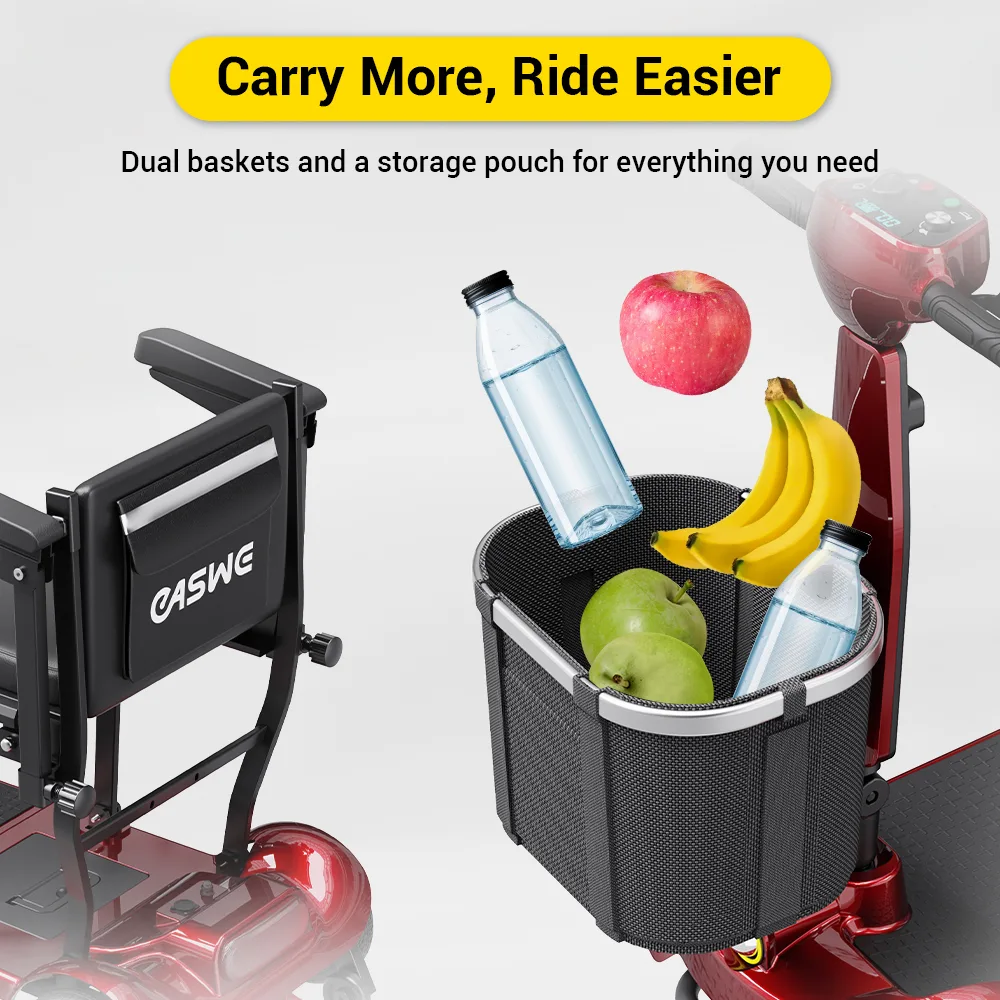 EASWE M10 foldable mobility scooter in red