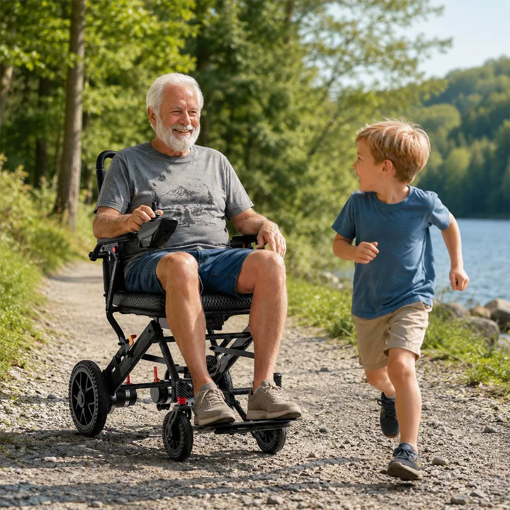 EASWE E10 electric wheelchair for seniors with joystick control