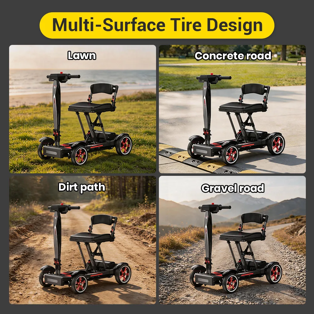 EASWE M20 carbon fiber mobility scooter, folding, in black