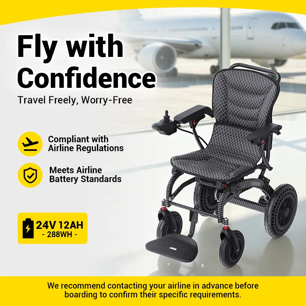 EASWE B20 folding power wheelchair with large rear wheels