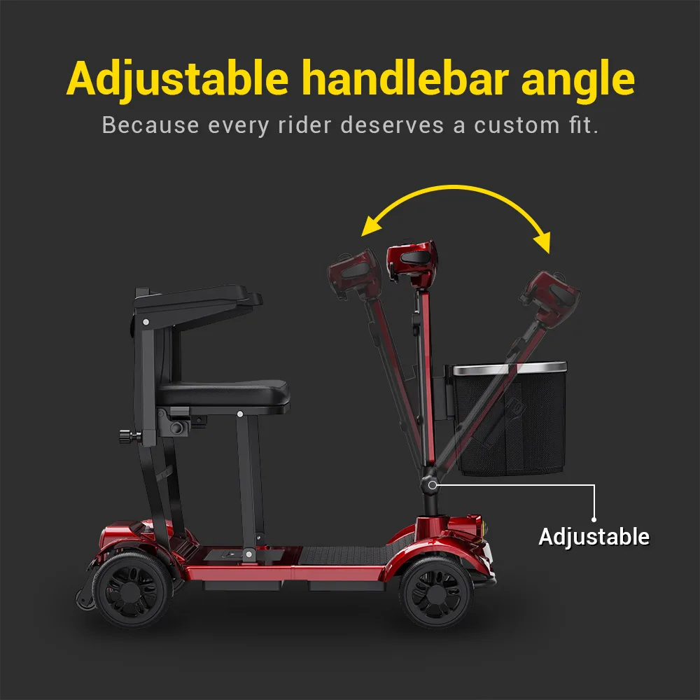 EASWE M10 foldable mobility scooter in red