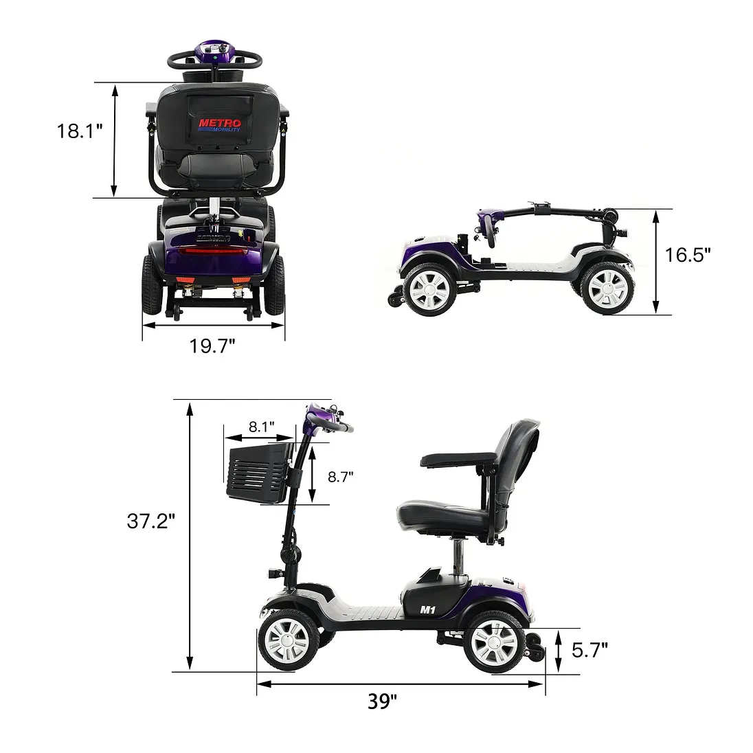 Metro Mobility M1 4-Wheel Mobility Scooter