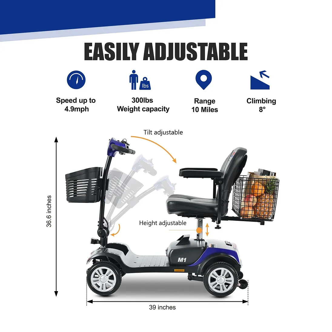 Metro Mobility M1 4-Wheel Mobility Scooter