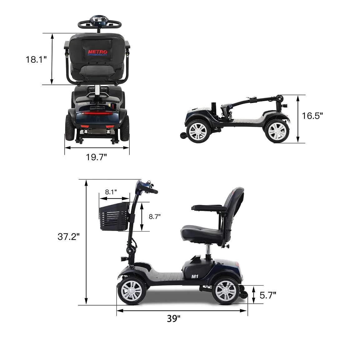 Metro Mobility M1 4-Wheel Mobility Scooter