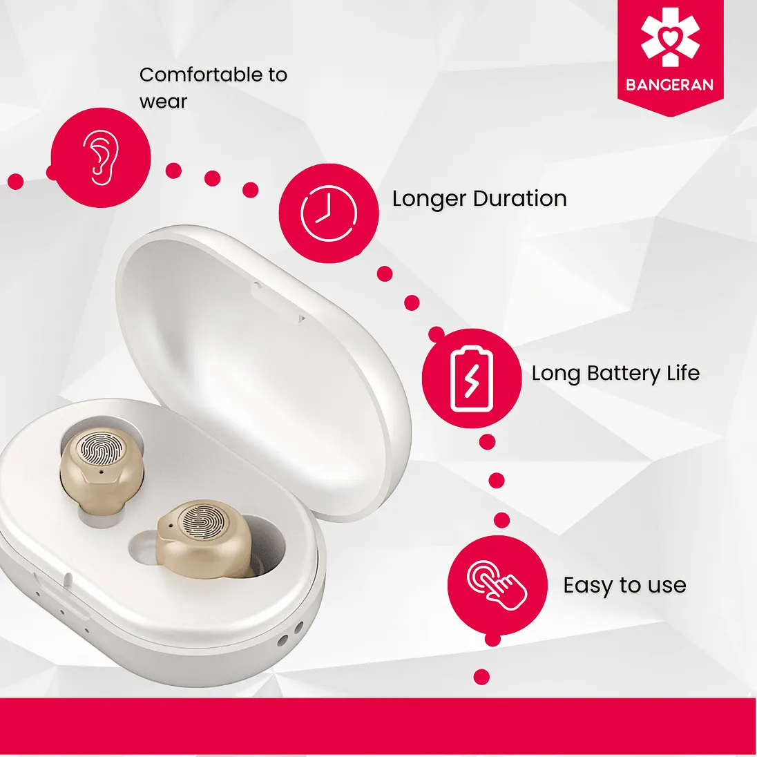 Bangeran Rechargeable Over-the-Counter Hearing Amplifier
