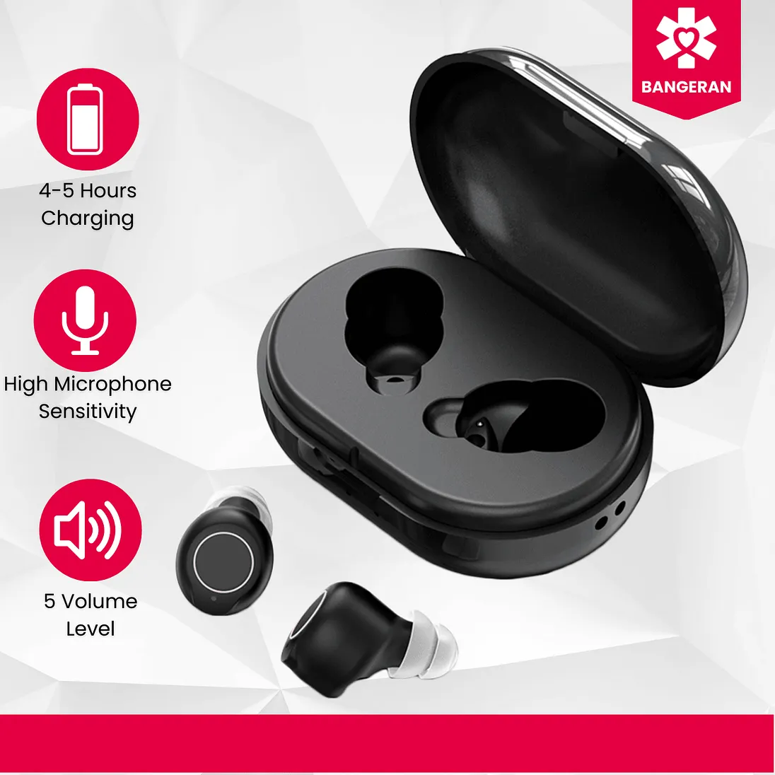 Bangeran Rechargeable Over-the-Counter Hearing Amplifier