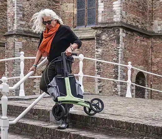 Rollz Air Ultralight Carbon Fiber Rollator Walker with Seat