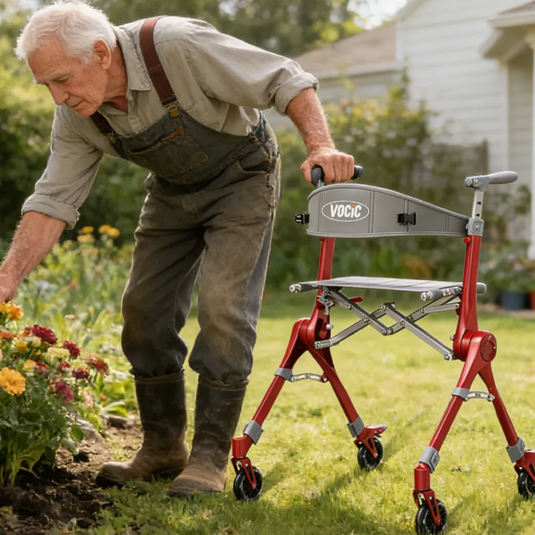 Vocic Z35 PackGo Foldable Lightweight Rollator Walker