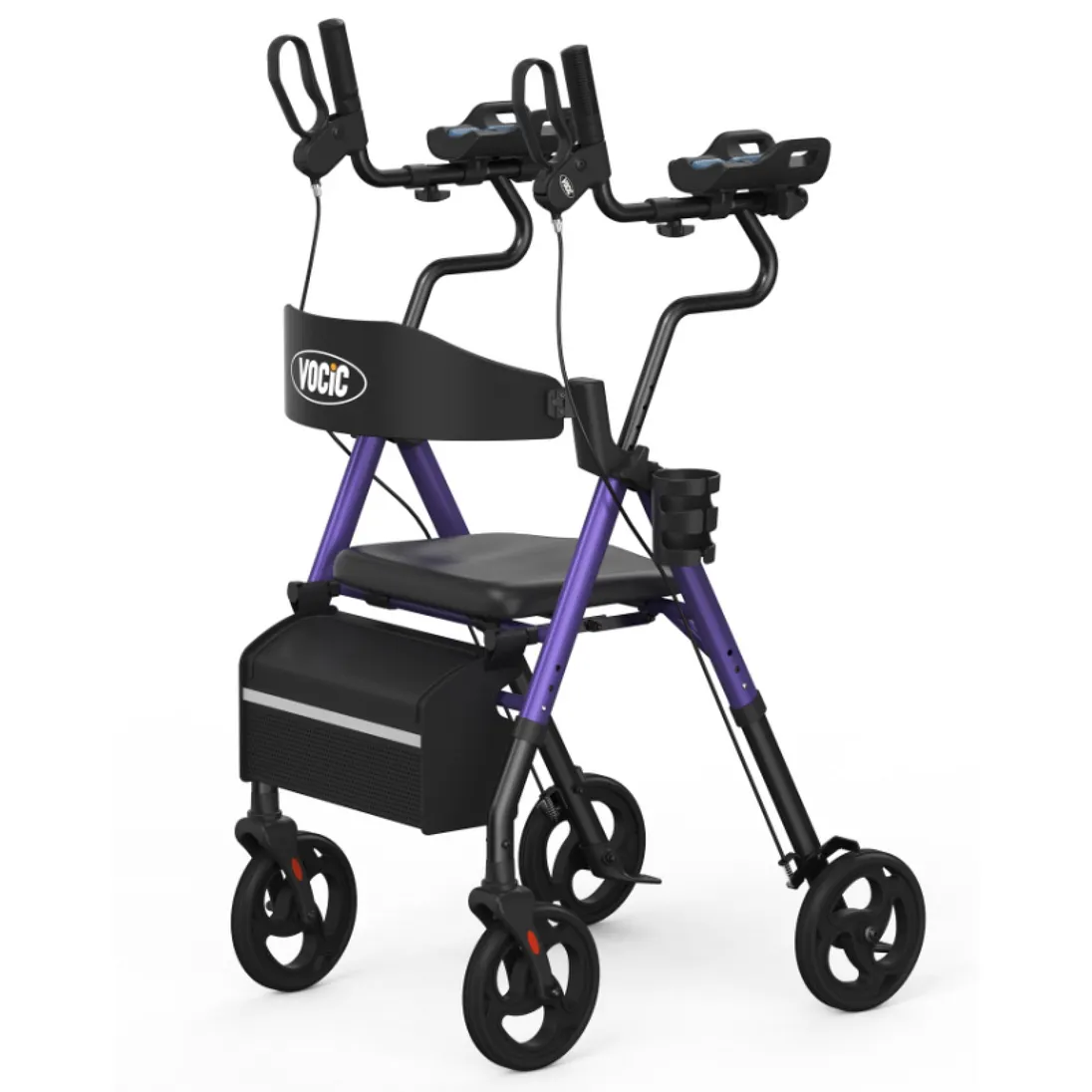 Vocic Z22 Upright Rollator Walker with Adjustable Armrests
