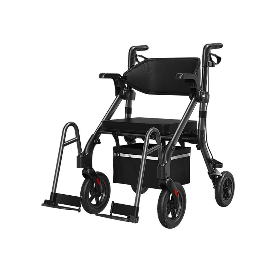 Vocic Z55 Versatile 2-in-1 Rollator Walker & Transport Chair