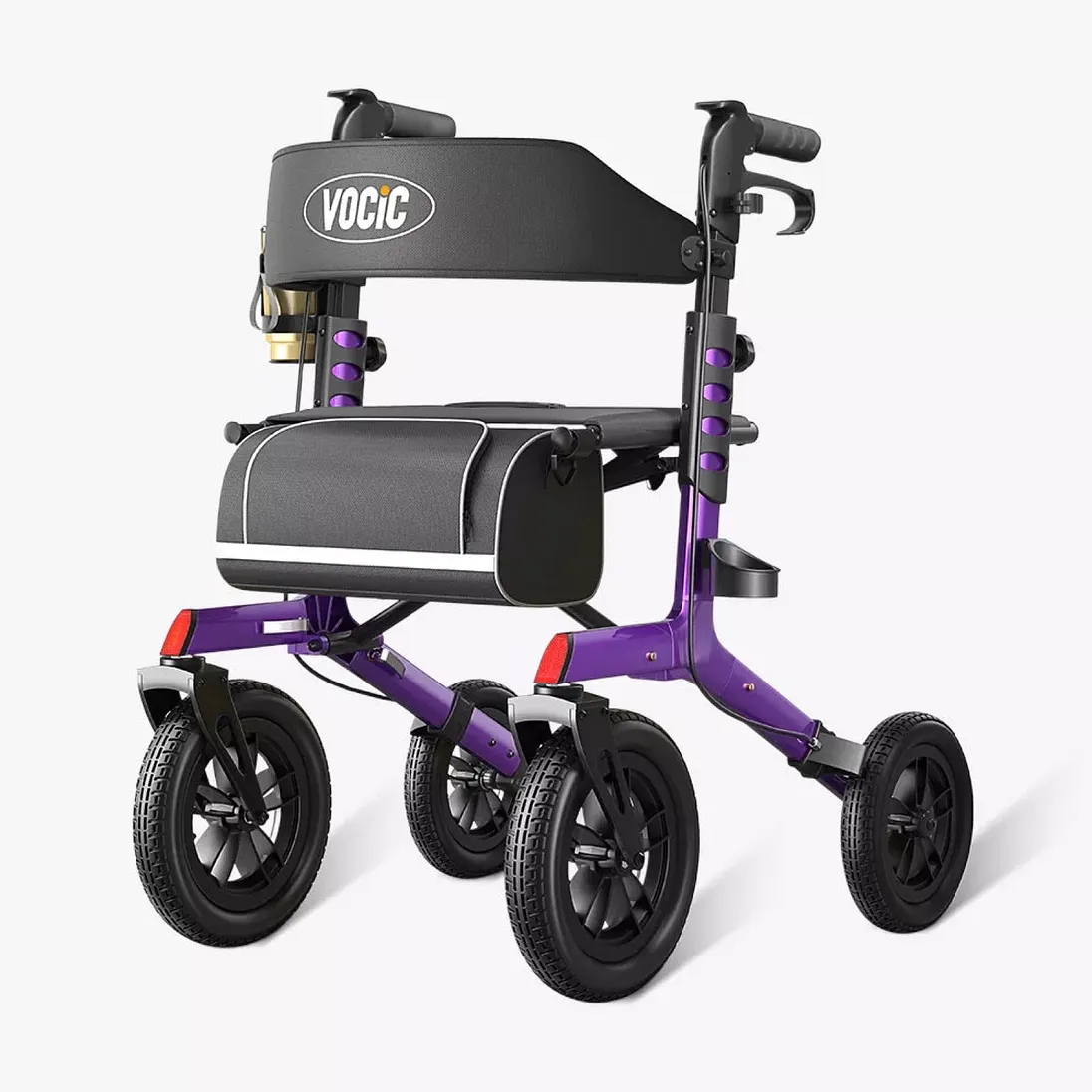 Vocic Z57 All-Terrain Outdoor Rollator with 12" Wheels