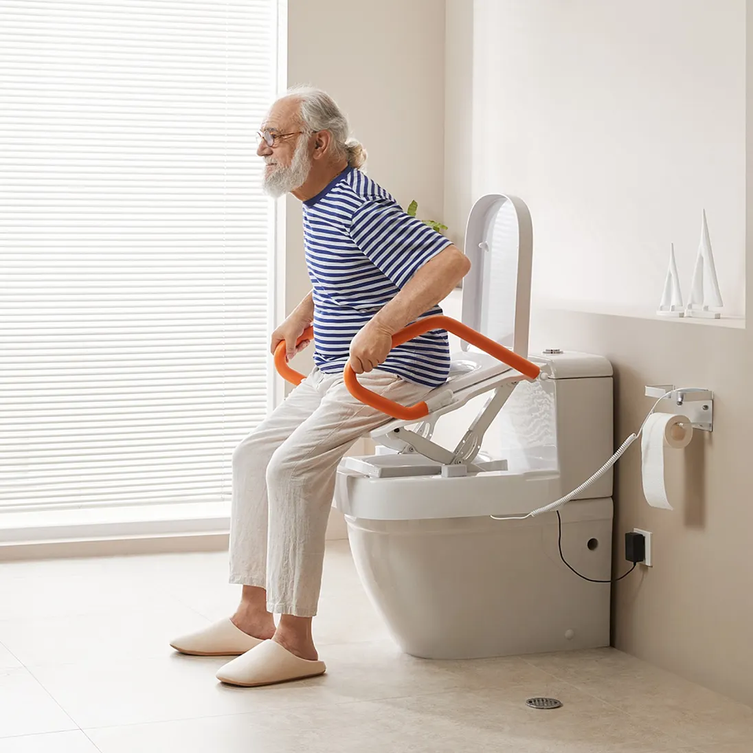 Vocic AX12 Pro Comfort Steady Electric Toilet Seat Lift with Hand Controller